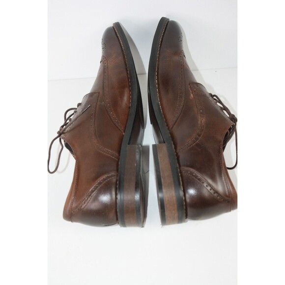 Joseph Abboud Wingtip Oxford Brouge Chestnut Leather Men\'s Dress Shoes sz 12D